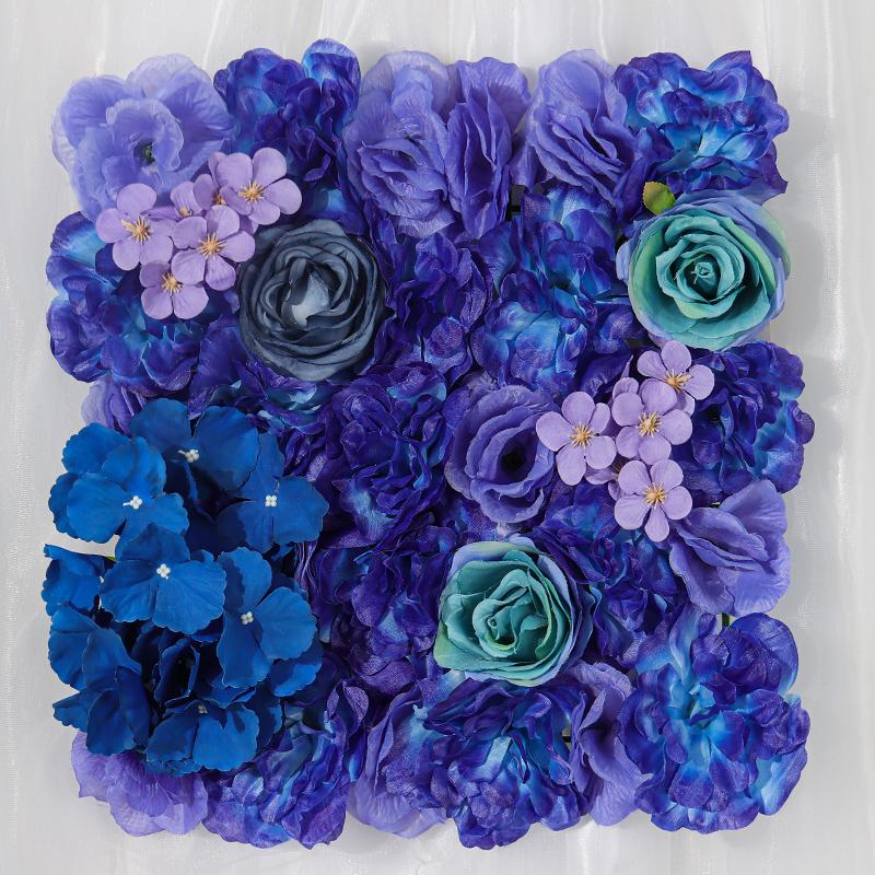 3D-Blumen-Wandpaneel, 39,9 x 39,9 cm, künstlicher Blumen-Wandhintergrund, Seidenrosenmatte für Zuhause, Party, Hochzeit, Hintergrunddekoration