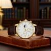 Men's Analog Quartz Watches Minimalist Three-Hand Watch Leather Strap Classic Business Watch for Fathers Husbands Gifts