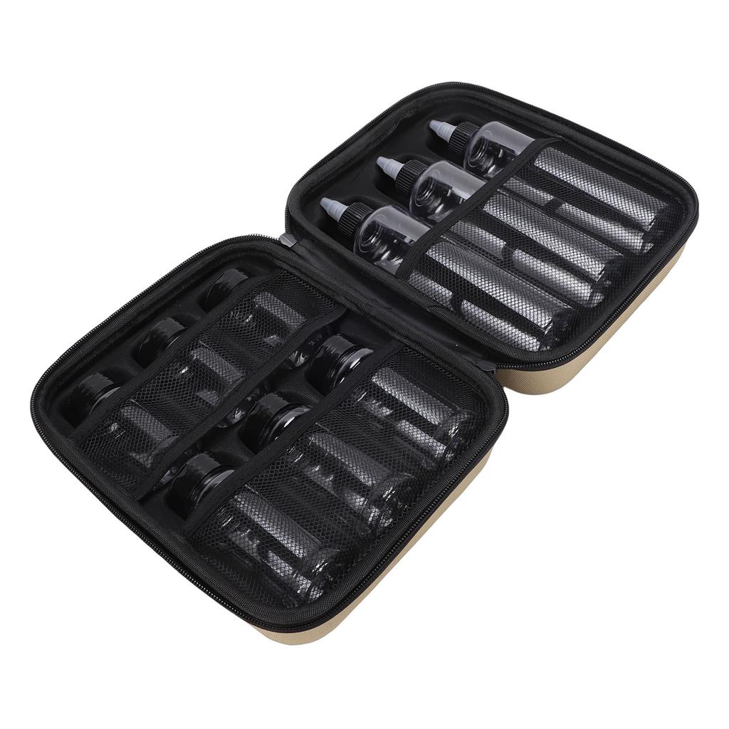 Condiment Container Set Seasoning Container Kit, 100ml, 150ml, 300ml PET Bottles, EVA Storage Bag, Portable, Leakproof for Camping