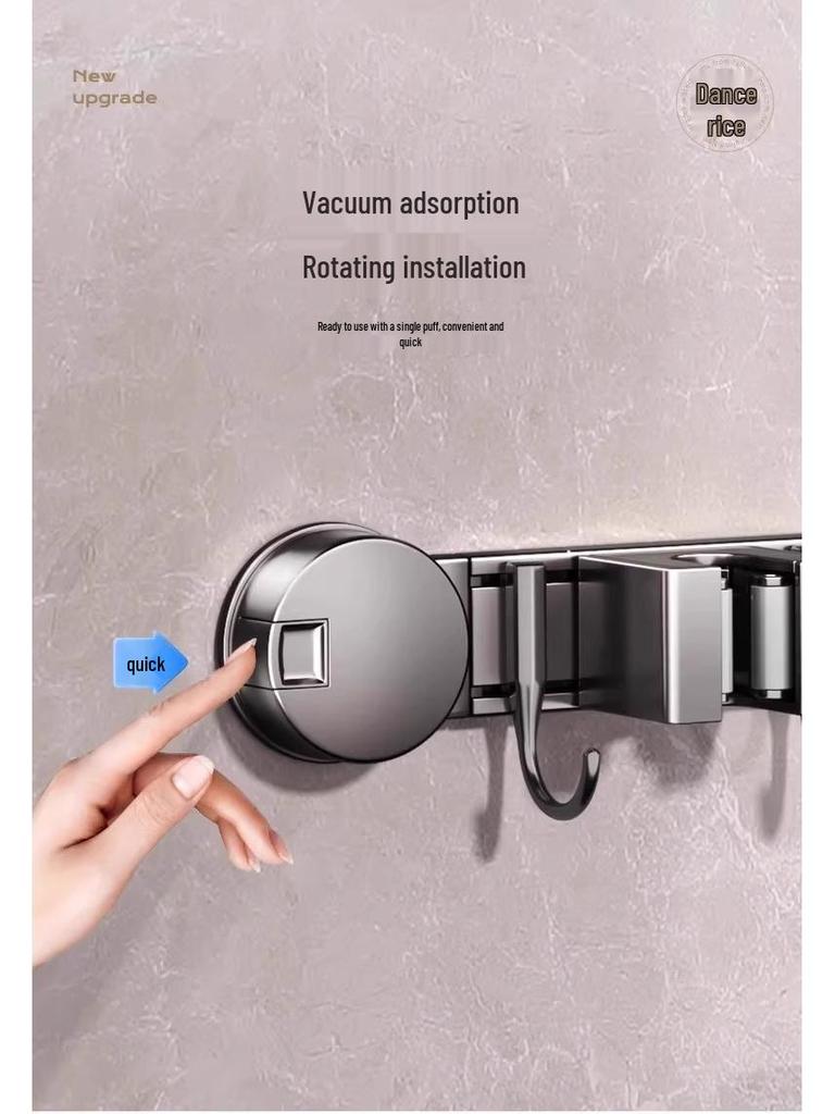 Bohrfreier Saugknopf Mop & Besen Wandclip