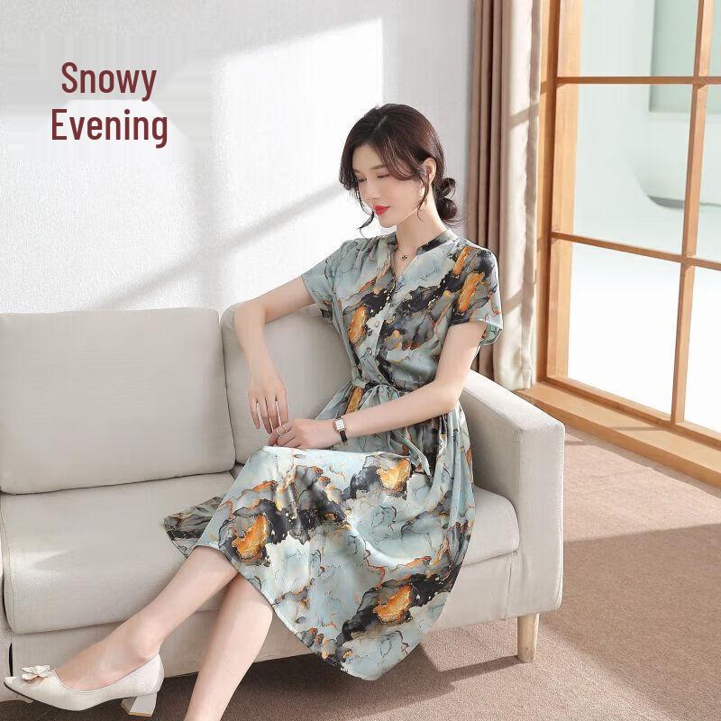 XUEXI Women s Elegant Floral Summer Midi Dress XL