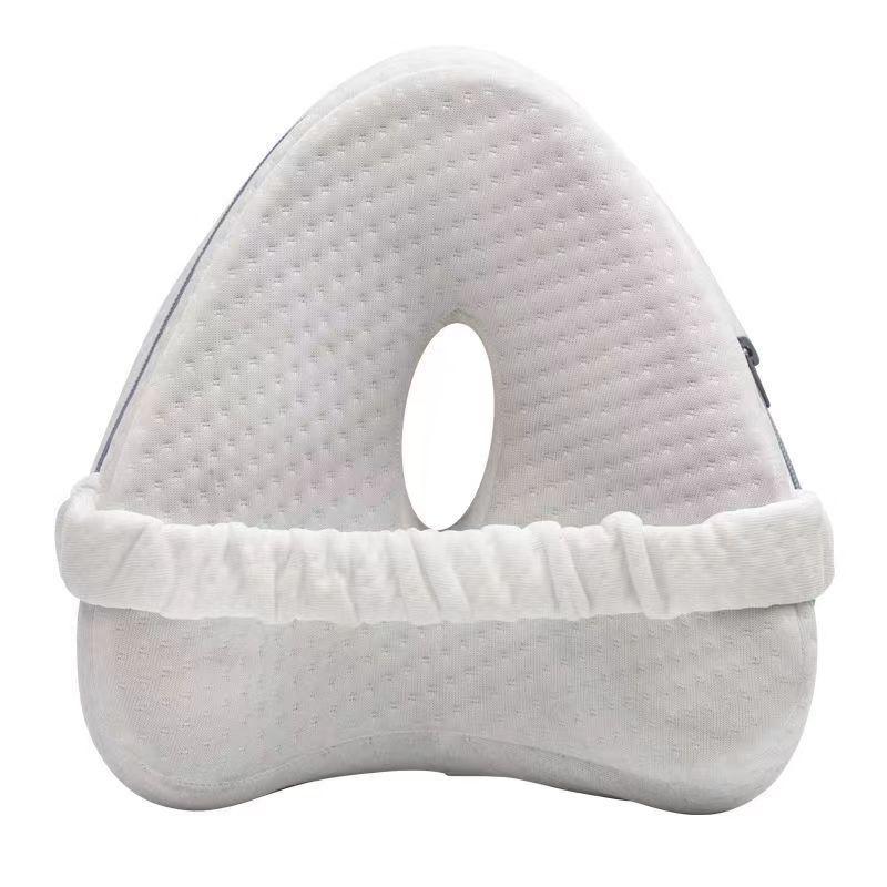 Memory Cotton Leg Pillow Hollow Heart Pregnancy Side Sleeper Sciatica Orthopedic Sciatica Back Hip Relief Pillow For Bed, Sofa