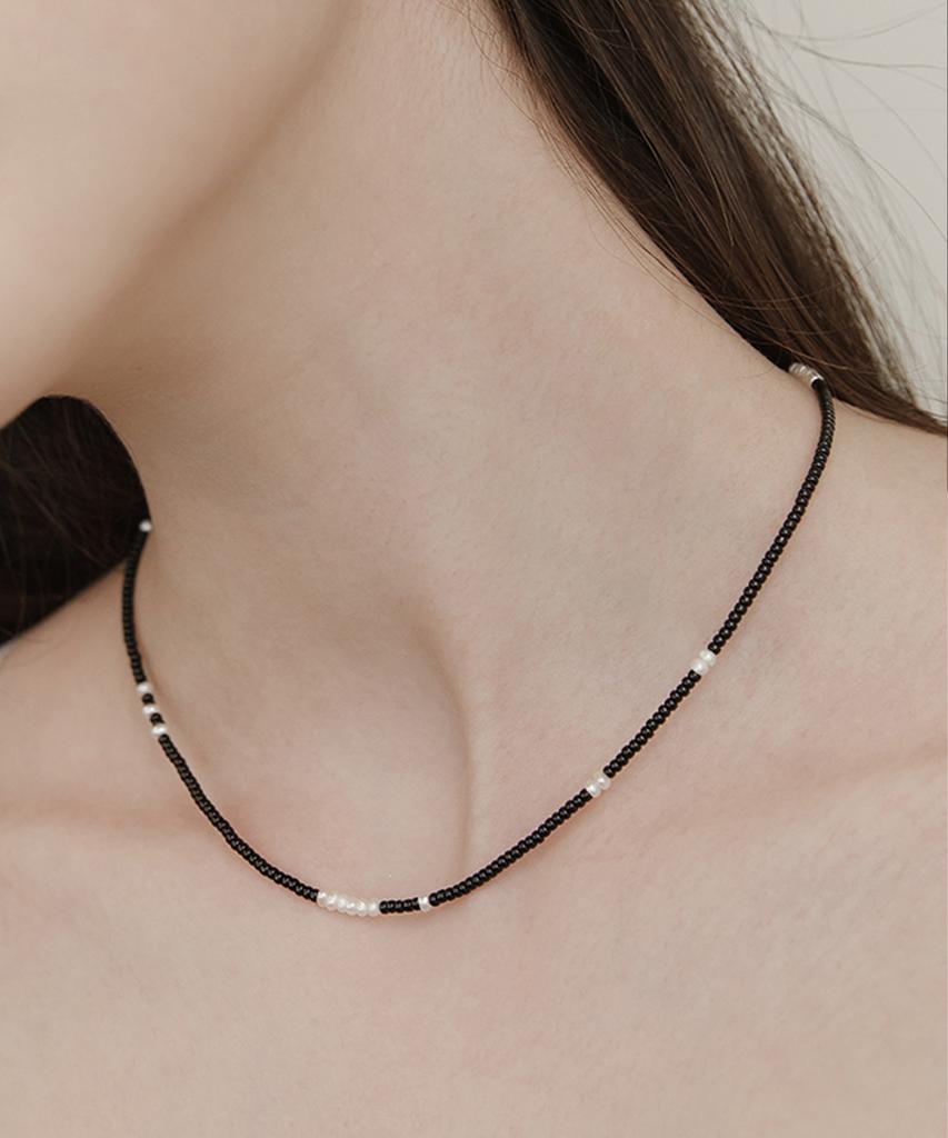 Tatiana (Silver 925) Collage Bead Necklace Nz2450