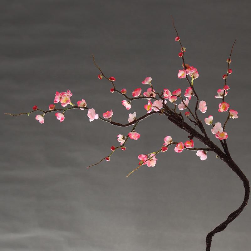 Single Artificial Plum Blossom Branch: Elegant Silk Flower for Indoor Vase Decoration