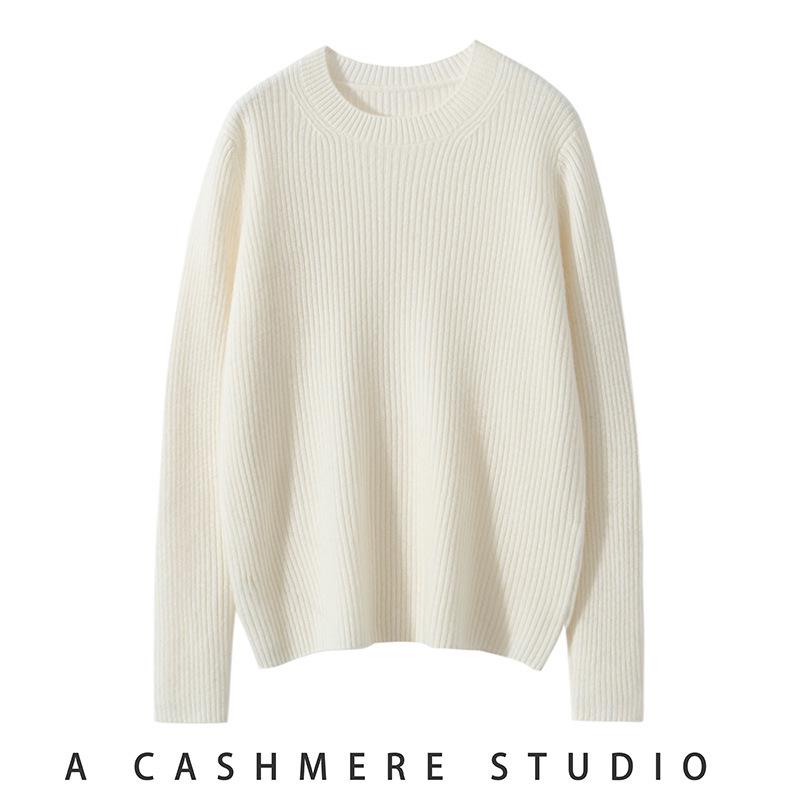 

Stylish Women s Waffle Knit Wool Sweater with Half Round Neck - Trendy Meat-Covering Design, Ready Stock XL