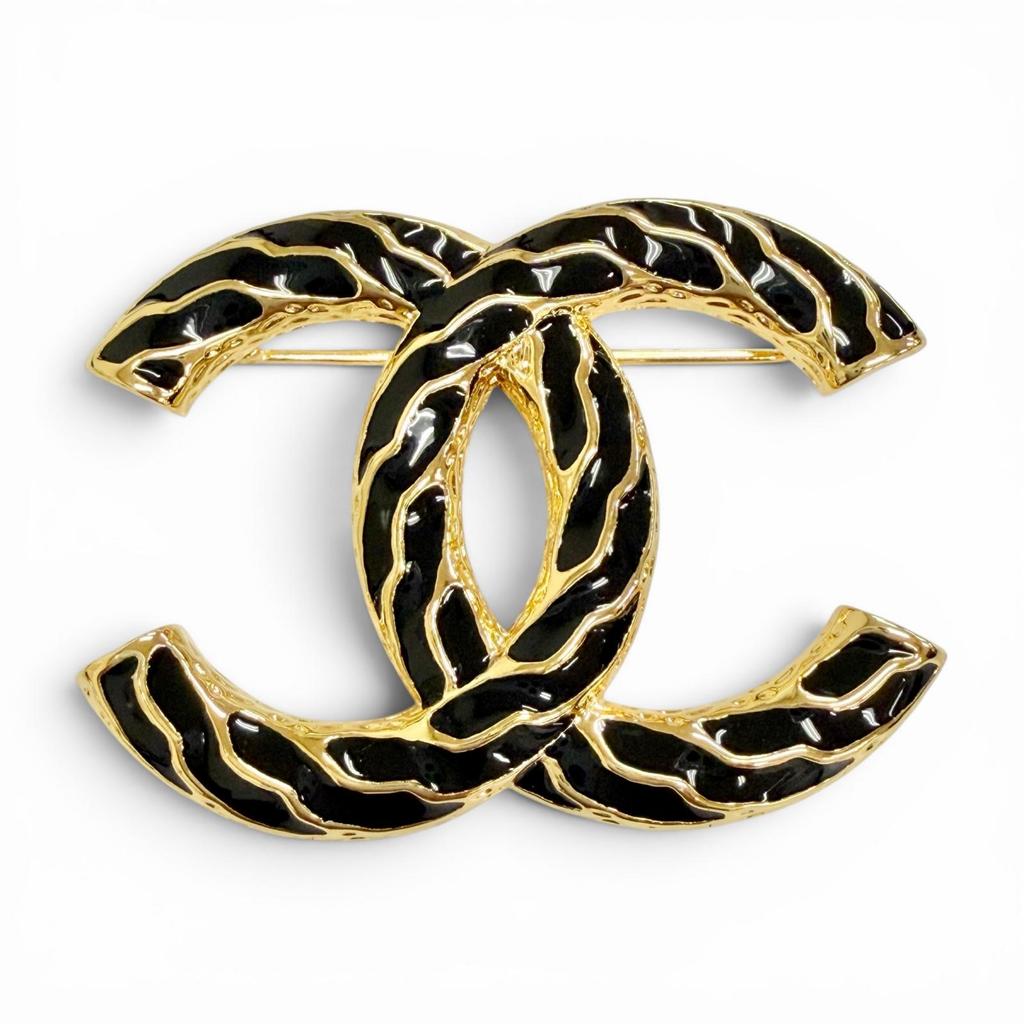Excellent CHANEL Brooch COCO Mark gold Women B24P Used