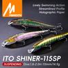 MEREDITH ITO Suspending Minnow 115mm 14.9g 1.8-2m Depth Treble Hooks Pike Bass ITO