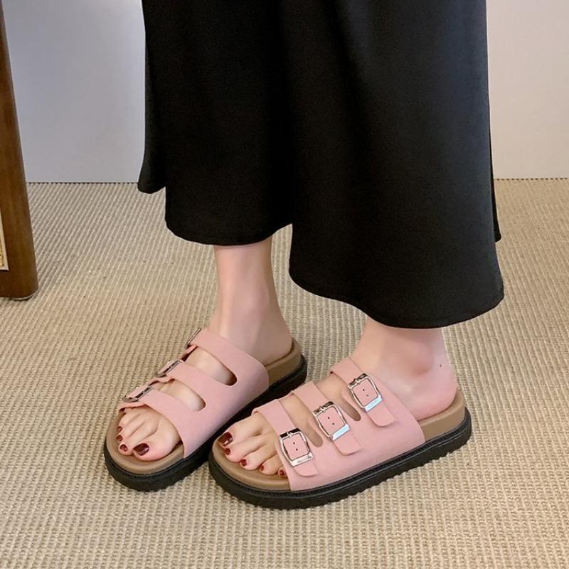 Fashion Classic Buckle Strap Birken Slippers Woman Soft Cork Footbed Thong Sandals Ladies Brand Design Comfort Beach Flip Flop Shoes