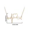 Minimalist ECG Heartbeat Design Clavicle Chain Stainless Steel Pendant Necklace for Hospital Enthusiasts and Gift