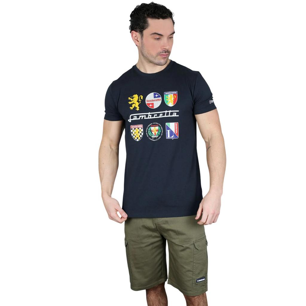 Lambretta Mens Heritage SS26 Logos T-Shirt