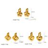 Fashion Gold Plated Heart Star Moon Earrings With Waterproof Stainless Steel For Women