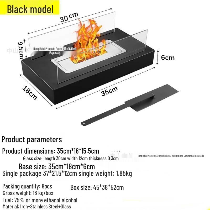 Portable Indoor/Outdoor Tabletop Fireplace: Small Decorative Real Fire Stove