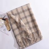 Retro plaid Japanese and Korean atmosphere plaid scarf women's plaid series contrasting color warm shawl student scarf