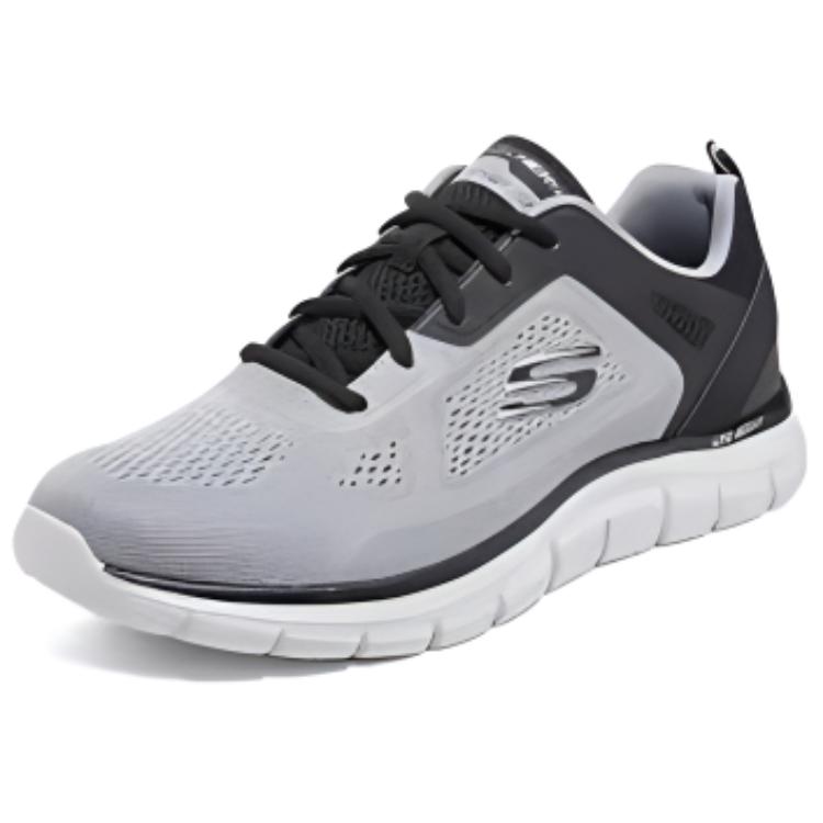 Skechers Track Comfortable Breathable Durable Low-Top Running Shoes Men sneakers Gray Black 232698-GYCC