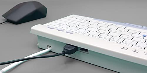 Kanai Electric Industrial USB Mini Keyboard Pro with Stick Pointer Japanese Layout Mini Keyboard Compact White HMB632KJP/R