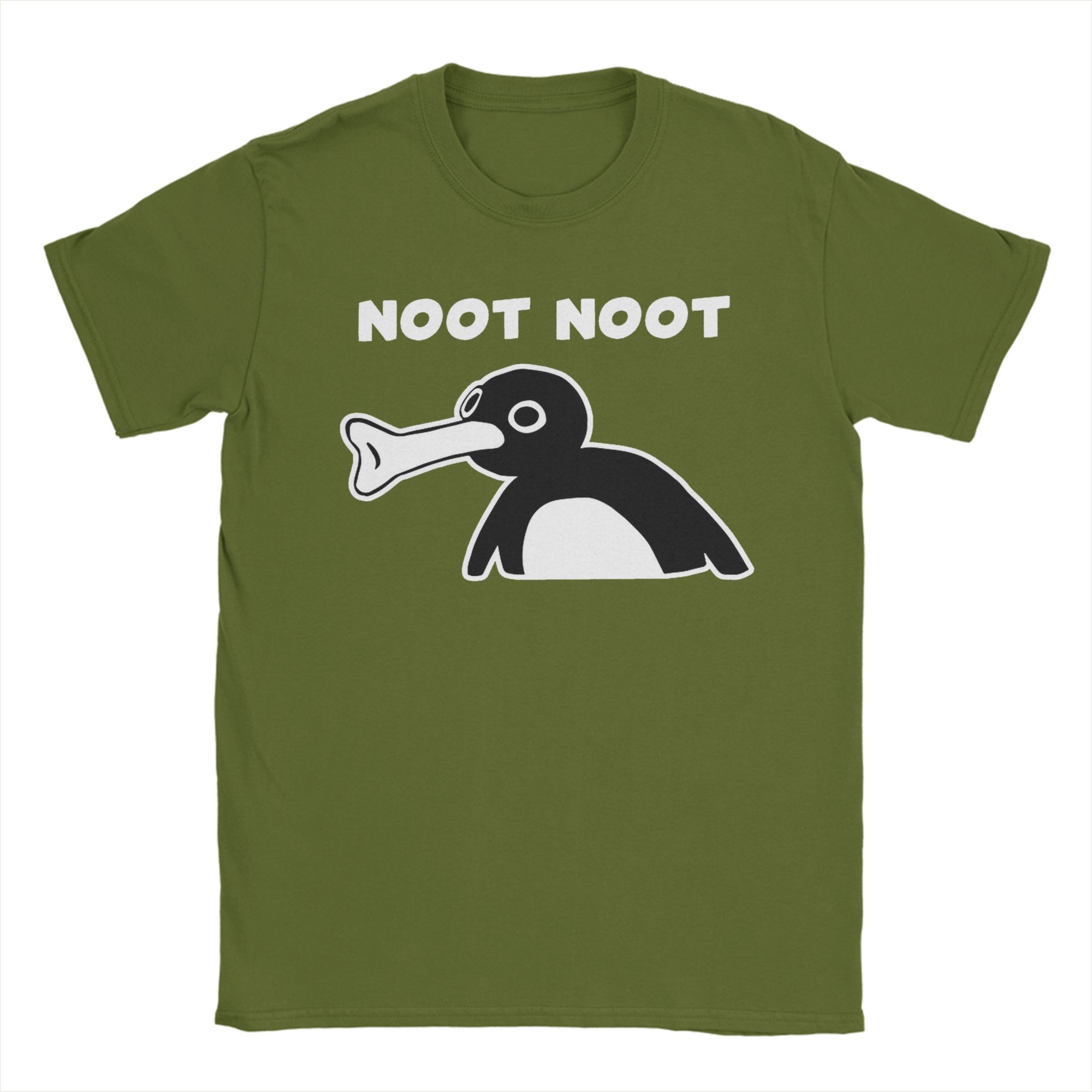 

Noot Noot Pingu Meme Funny Cartoon Animal T-Shirt Men Vintage 100% Cotton Tees Round Neck Short Sleeve T Shirts 6XL Clothes 4XL