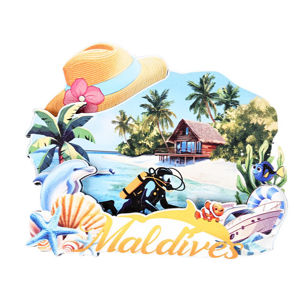 3D Wooden Magnetic Fridge Magnet City Landmark Souvenir Travel Memory Gift Set