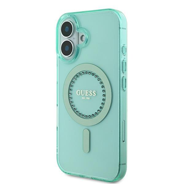 Funda para iPhone 16 Plus Guess MagSafe Hardcase Verde
