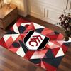 Fulham Football Print Crystal Velvet Rug, Comfortable Water Absorbent Non Slip Indoor Floor Carpet