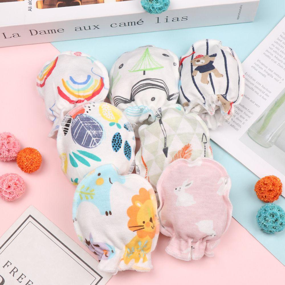 1/5/10 Pairs Warm Protection Face Soft Cute Anti Scratching Full Glove Baby Gloves Mittens