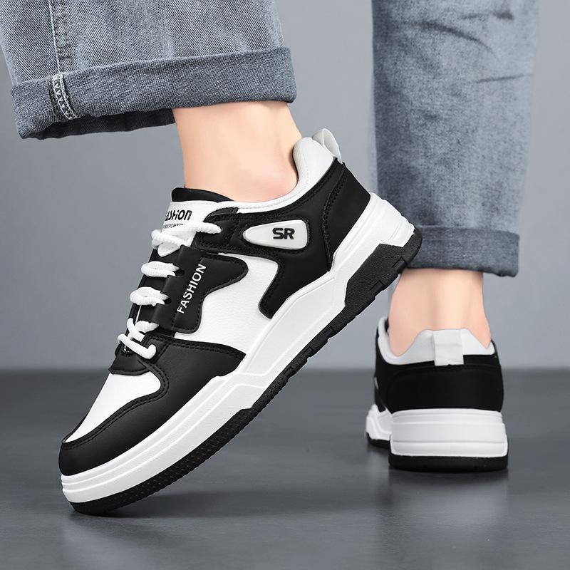 Men's 2024 Winter Trendy White Korean Style Versatile Casual Board Shoes for Teenagers and Men