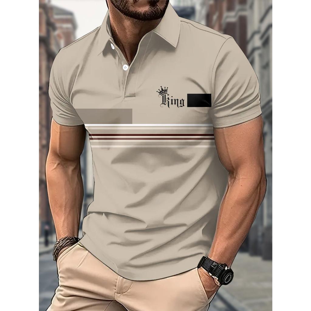 2026 Model Men's Polo Shirt, 3D Print, Business Style, Suitable for Polo Sports, Applicable In All Seasons.