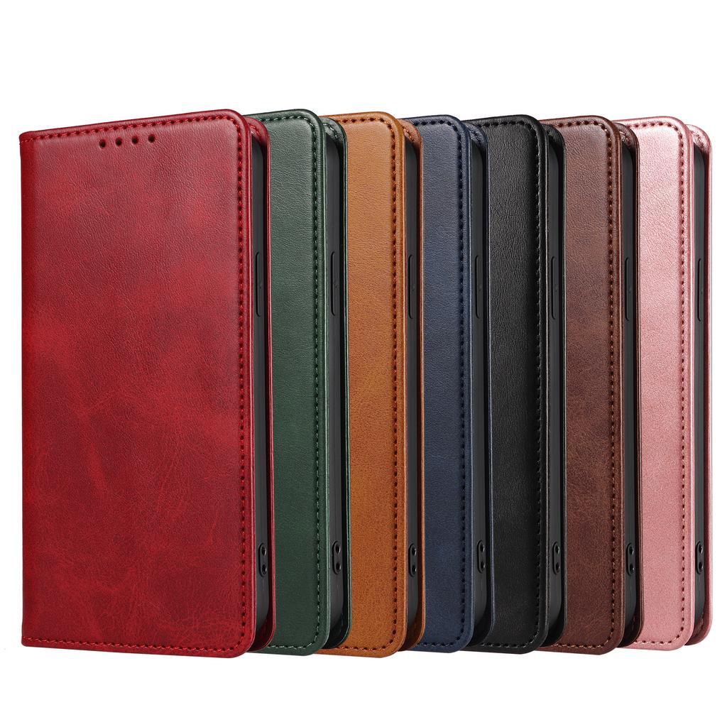 Samsung S24 Leather Case | S23 FE Zipper Wallet | S22plus Mobile Phone Case | S23Ultra Bracket Protective Cover