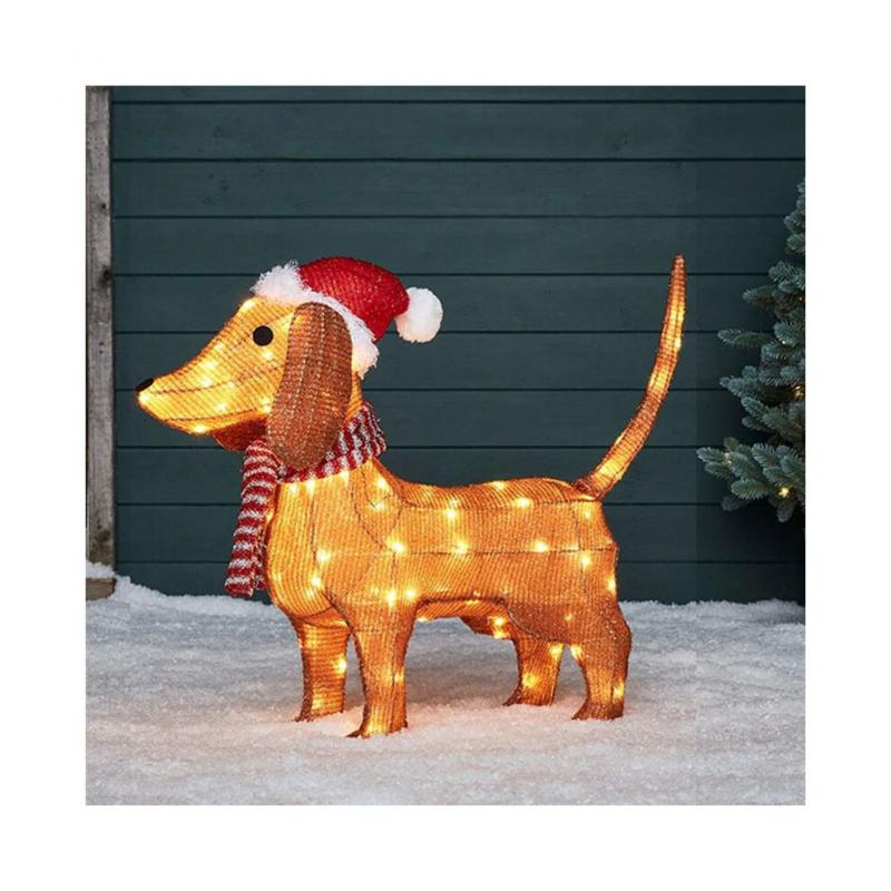 Weihnachtsbeleuchtung Dackel Weihnachtsglänzende Dekorationen Dackel Weihnachtsdekorationen