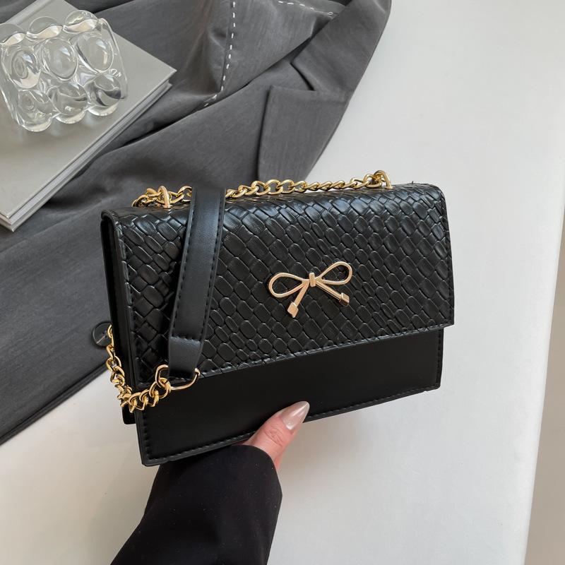 Sweet Little Fresh Bow Handbag Women's 2025 New Trend Korean Underarm Messenger Bag Chain Shoulder Bag