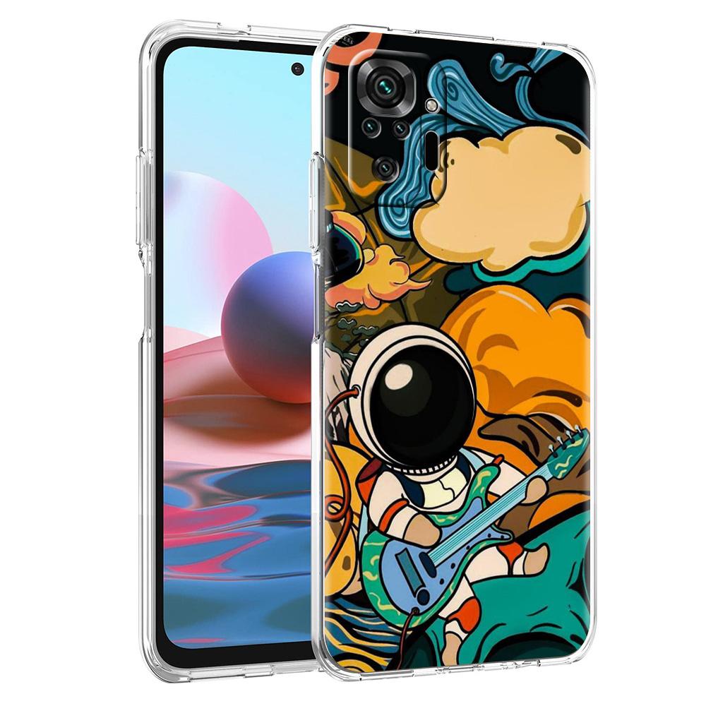 Phone Case For Xiaomi Redmi Note 15 14 5G 13 12 10 11 Pro Plus 4G 14C 13C 12C Soft TPU Cover Space Astronaut Cartoon