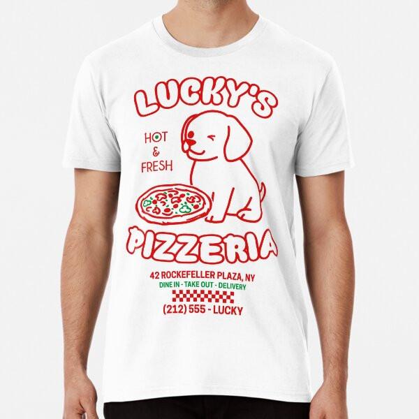 

Lucky s Pizzeria - Hawkeye Premium T-Shirt S to 5XL Made in the AU/USA T-Shirt 2XL