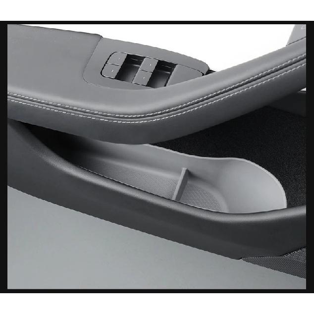 NovaAcc 4PCS Door Side Storage Box For Tesla Model 3 Highland 2024 Door Organizer Tray Door Handle Armrest Door Pocket Inserts