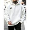 Unisex Loose Fit Hooded Sweatshirt Football Print Casual Streetwear
