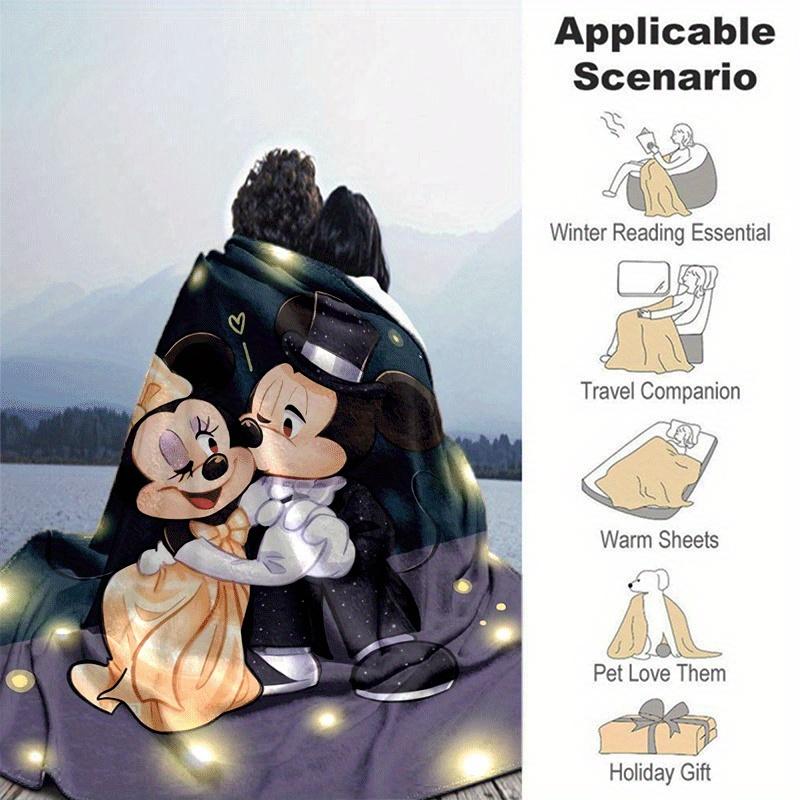 1pc Minnie Printing Blanket - Soft, All-Season Throw for Living Room, Bedroom,Personalized Gift with Adorable Cartoon Design