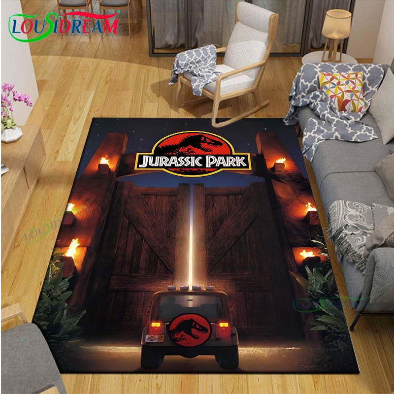 Dinosaur J-Jurassic Park Carpet Room Decor Floor Mats Bedroom Yoga Mat Photography Props Area Rug Birthday Gift Outdoor Rug