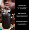 Fellow Clara French Press Coffee Maker Pot Pitcher [Official Manufacturer] [] (Black + Walnut)
