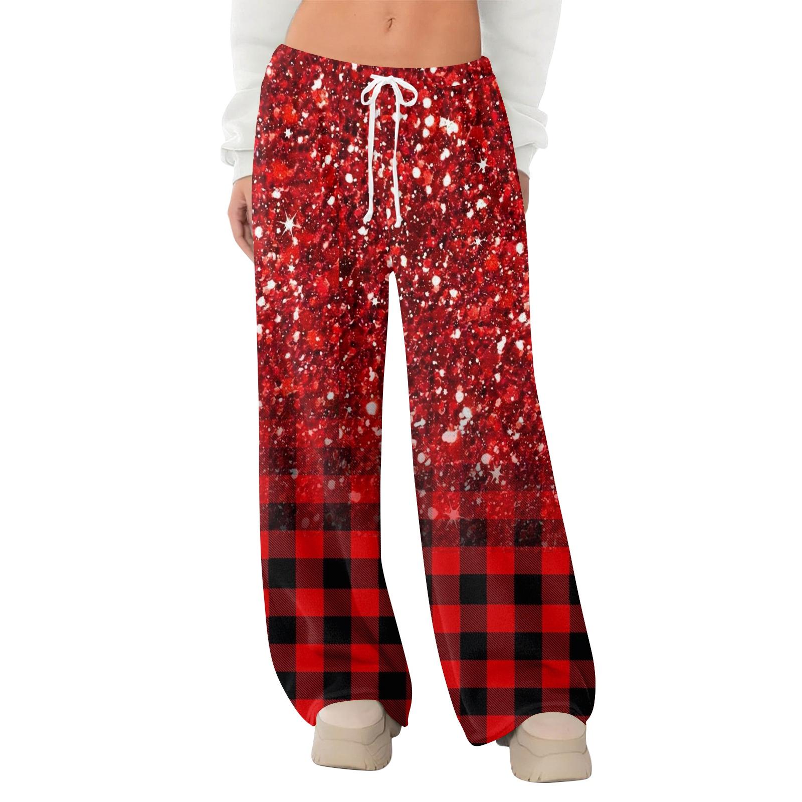 

Women s Wide Leg Elastic Waist Drawstring Loose Pants Drawstring Pajama Pants Sleepwear Trousers L винный
