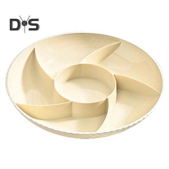 Vassoio per snack, vassoio da portata diviso con coperchio, vassoi da frutta per servire per feste, vassoio da 5 scomparti con coperchio, per snack, caramelle, noci, feste