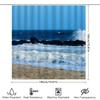 Ozeanwellen Duschvorhang Wasserdichtes Gewebe Badezimmer Dekoration Strandmotiv Druck Modernes Design Für Zuhause Wohnzimmer Oder Schlafzimmer (Blu