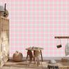 Candy Coral and Light Gray Plaid Wallpaper 50x1000
