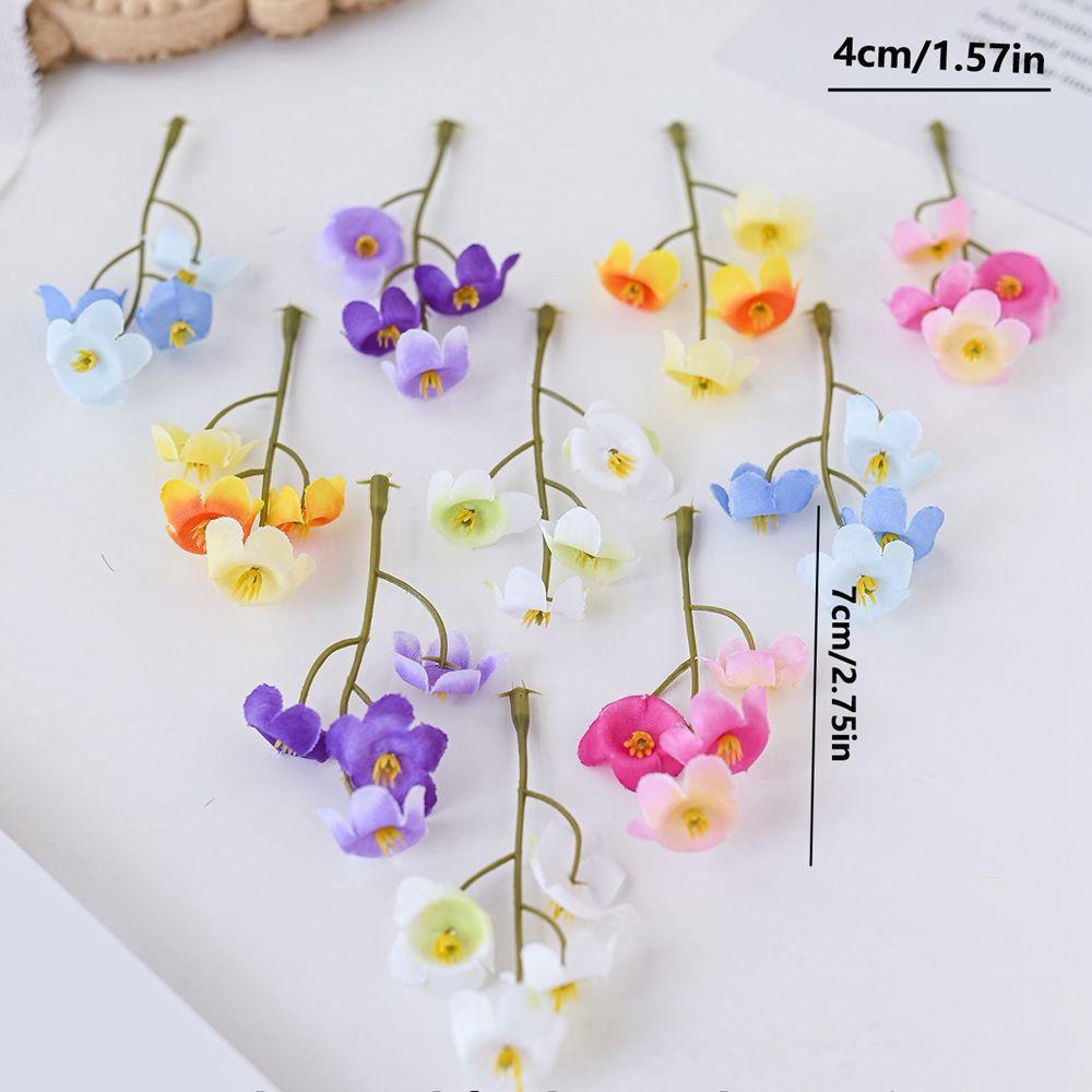 Cheap Silk Artificial Flower Campanula Hot Sale Festival Wedding Bridal Bouquet Diy Gift Box Home Outdoor Garden Arch Decoration
