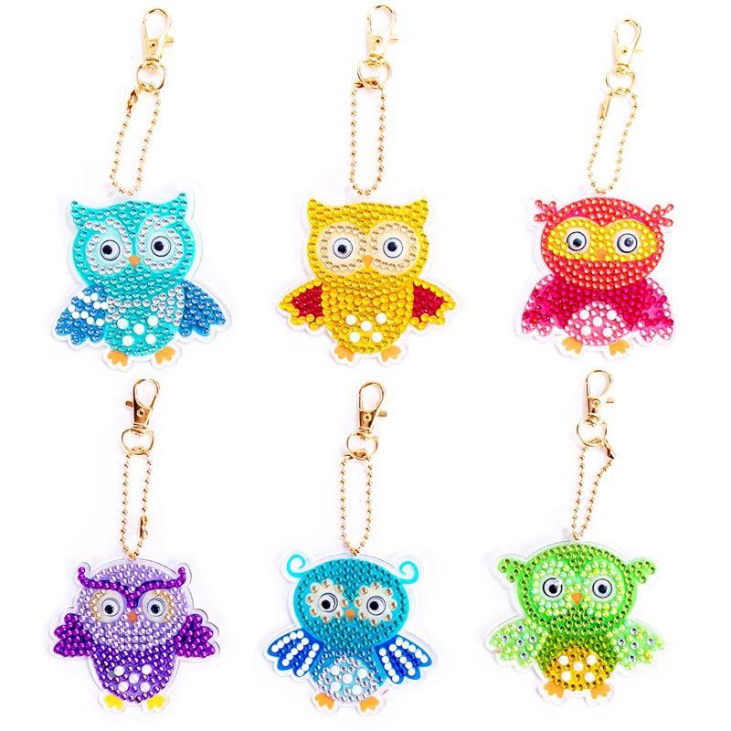 New Diy Diamond Painting Keychain Handmade Acrylic Pendant Jewelry Christmas Single-Sided Diamond Decoration Diamond Painting