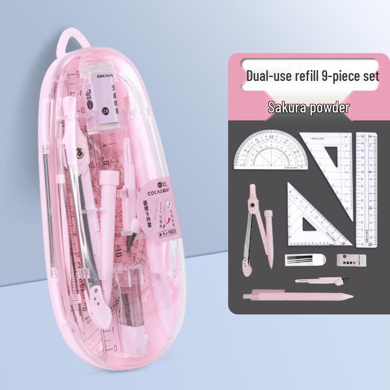 Student 7-Piece Compass & Ruler Set - Exam Gift & Study Supplies