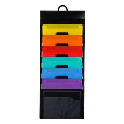 A4 Wall File Holder 6 Tier Expanding Wall Mounted/Hanging Document Paper Organizer Foldable for Daily School Office Use