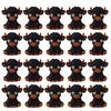 20pcs Cow Theme Silicone Beads Craft Beading Project For Kids Jewelry Friendship Bracelets Making Accessories