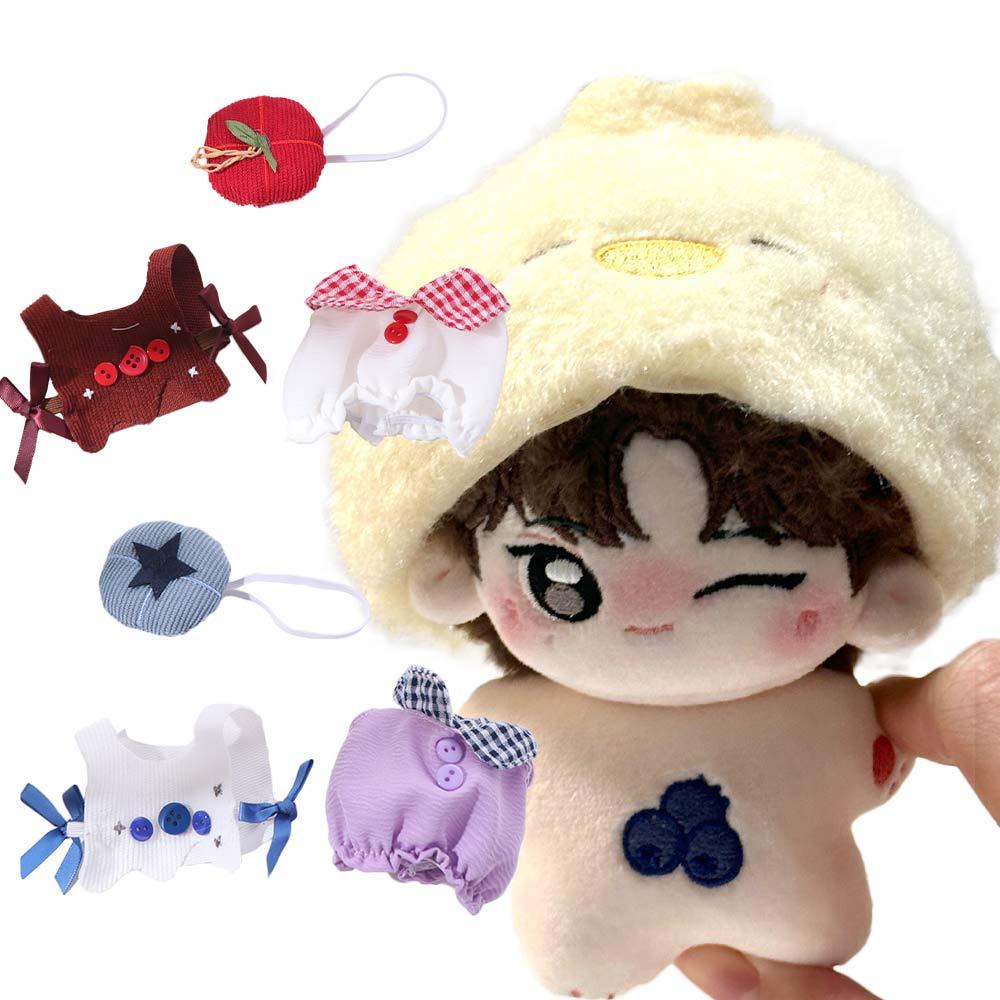 Fruit Cake 10cm Cotton Doll Clothes Suit Doll Dress Up Clothes Set  Clothes Chang Game