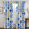 Bohemian Retro Window Area Covering for Bedroom Lightweight Fabric Polyester Sunshading Window Decorative Boho Printing Finished