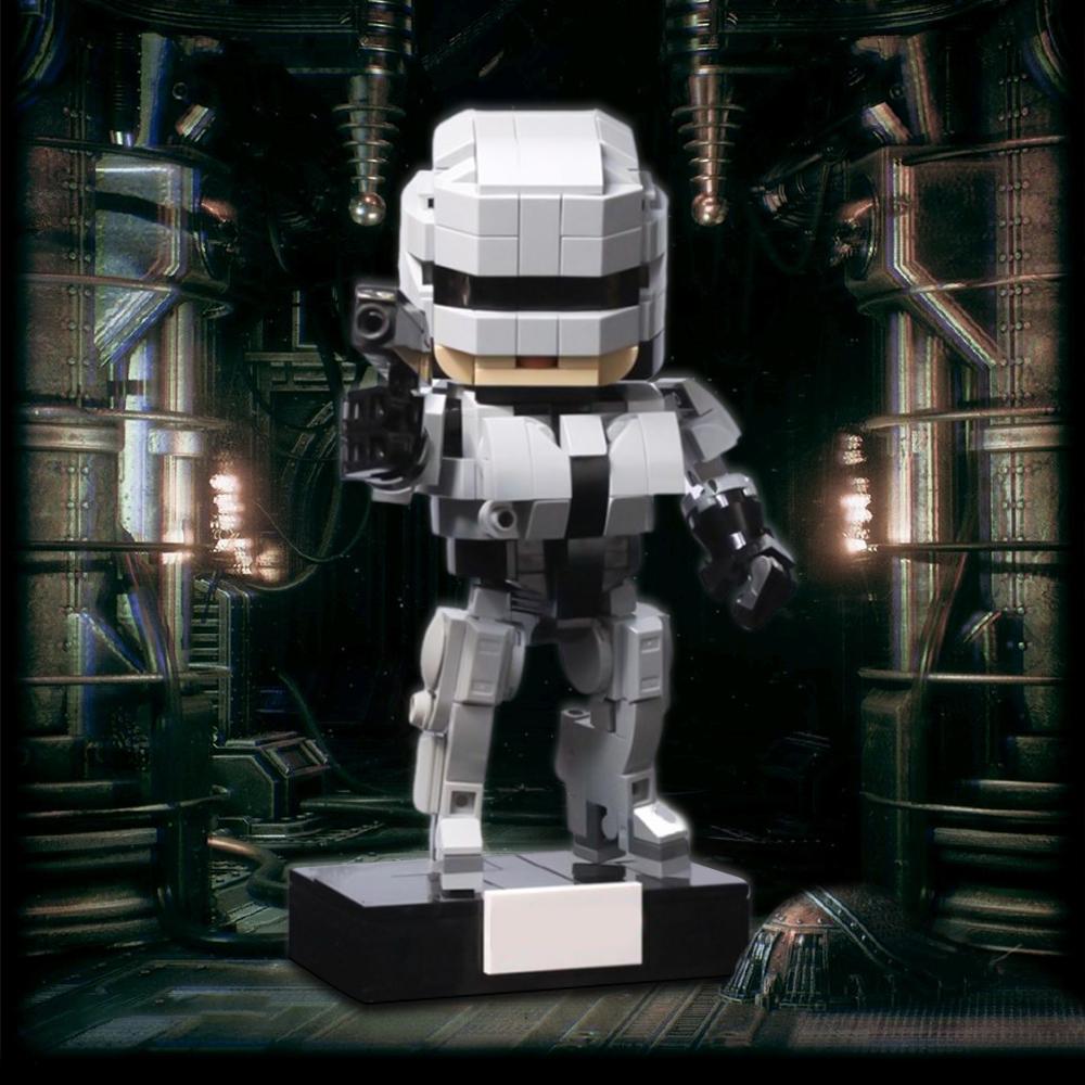 Gobricks MOC Robocop Roboter Bausteine Filmfigur Mechanischer Kriegspolizist Konstruktionsbausteine Lernorientiertes Spielzeug Geschenke