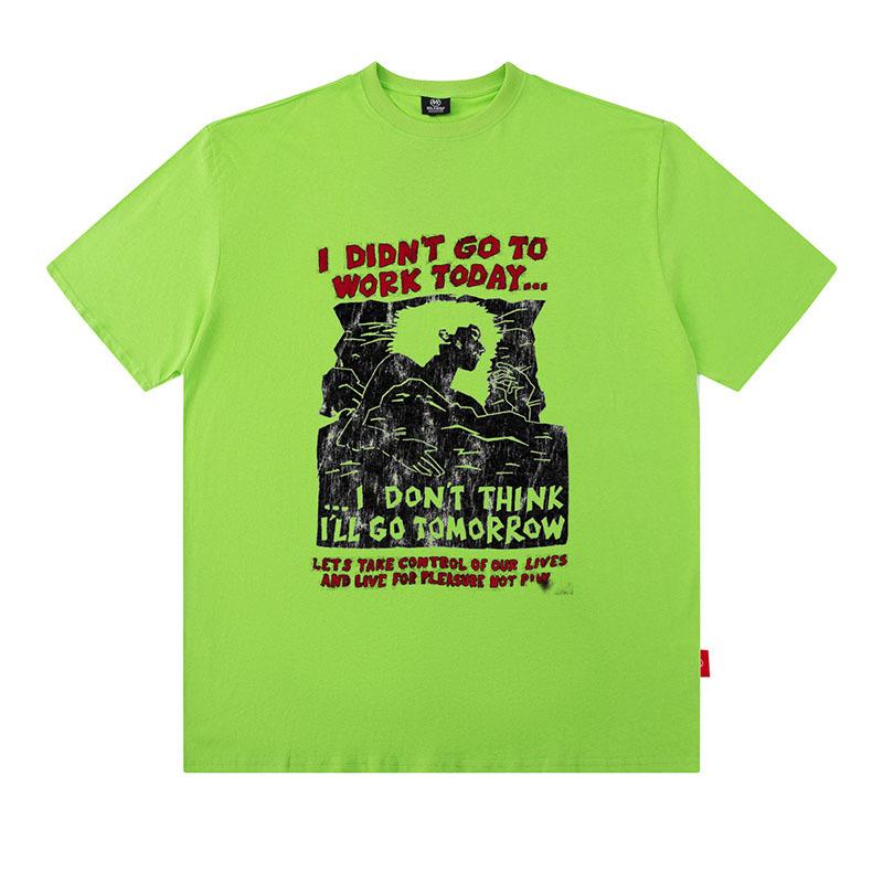 Trendy Brand Men'S T-Shirt American Street Trend Design Butterfly Printing Cotton Short-Sleeved T-Shirt Men And Women