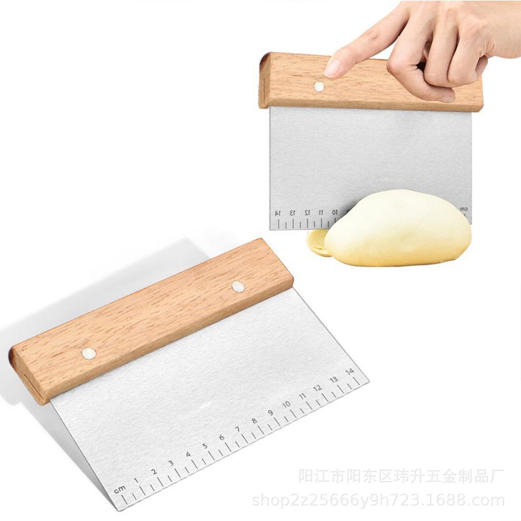 Stainless Steel Dough and Nougat Cutter with Scale for Baking